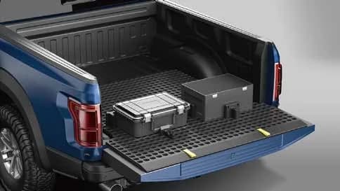 Slide configuration shown extending toward a pickup tailgate